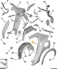 ΦΤΕΡΟ ΠΙΣΩ ΑΡΙΣΤΕΡΟ PEUGEOT 208 (P21E) 2018-	 ΚΑΙΝΟΥΡΙΟ ΓΝΗΣΙΟ 1660272080