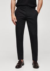 Παντελόνι τσίνο slim fit μαύρο μέγεθος 32 (42)