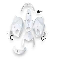 FAIRING ΜΕΜΟΝΩΜΕΝΑ ΤΕΜΑΧΙΑ ΠΛΑΣΤΙΚΑ ABS DUCATI MONSTER 696 796 1100 S EVO ΑΒΑΦΑ