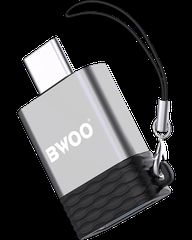 BWOO Αντάπτορας USB - USB-C Γκρι OTG BZ-35