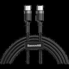 Baseus Cafule Braided USB 2.0 Καλώδιο USB-C male - USB-C male 1m Μαύρο