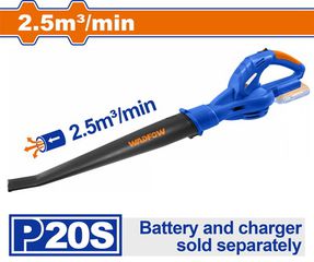 Wadfow WBL1525 Φυσητήρας Κήπου Μπαταρίας Li-ion 20V Χωρίς Μπαταρία & Φορτιστή