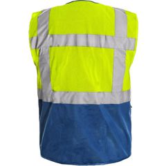 CXS Bolton yellow/blue Ανακλαστικό Γιλέκο Εργασίας πολύτσεπο με φερμουάρ