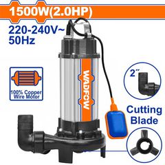 Wadfow WWPWA05 Υποβρύχια Αντλία Λυμάτων Inox Με Κοπτήρα 1.500W