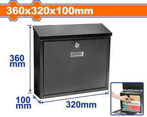 Wadfow WXXX3502 Γραμματοκιβώτιο Εξωτερικού Χώρου Μεταλλικό 36x32x10cm