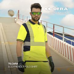 Cofra Tilcara yellow Μπλουζάκι Polo Ανακλαστικό Εργασίας Αντηλιακό (UPF 40+)