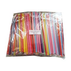 Καλαμάκια JUMBO ΙΣΙΑ Χρωματιστά 230mm - 2x500 Τεμάχια