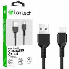 Lamtech USB 2.0 Cable USB-C male - USB-A Μαύρο 3m (LAM111696)