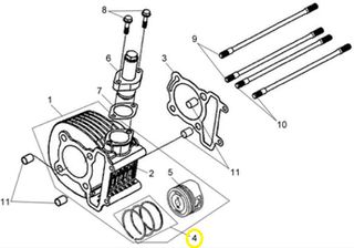 Ελατήρια Πιστονιού Std Sym Fiddle.150 S 13010-A6A-000