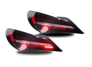 ΦΑΝΑΡΙΑ LED TAIL LIGHTS SEQ WELCOME LIGHT BLACK RED SMOKE fits MERCEDES CLA C117 13-16 eautoshop gr With welcome light function. With Dynamic Turn Signal. Replacement of orginal bulbs tail lights.