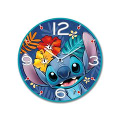 STITCH - Wall Clock 35cm - Blue