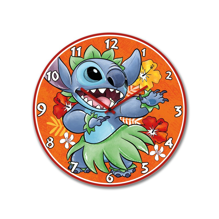 STITCH - Wall Clock 35cm - Orange