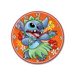 STITCH - Wall Clock 35cm - Orange