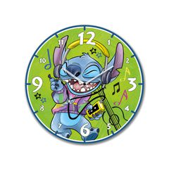 STITCH - Wall Clock 35cm - Green