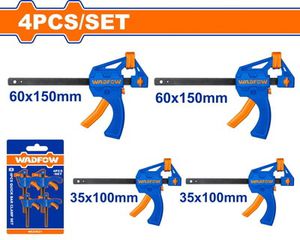 Wadfow WCZ4E21 Σετ Σφιγκτήρες Μαραγκών Αυτόματοι 4" & 6" 4Τμχ