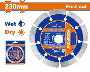 Wadfow WDC1K05 Διαμαντόδισκος Turbo Ξηράς & Υγράς Κοπής 230mm