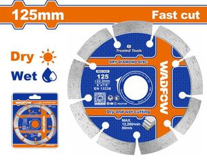 Wadfow WDC1K03 Διαμαντόδισκος Turbo Ξηράς & Υγράς Κοπής 125mm