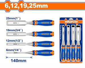 Wadfow WWC2204 Σετ Σκαρπέλα Ξύλου 6-12-19-25mm 4Τμχ