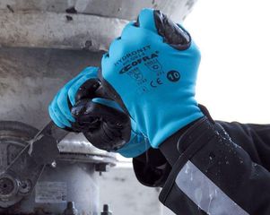 Softshell Γάντια Ψύχους Cofra Hydronit turquoise/black-thumb-6