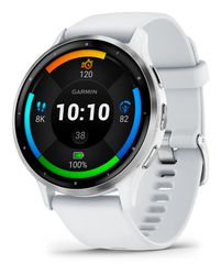 Garmin Venu 3 3.56 cm (1.4") AMOLED 45 mm Digital 454 x 454 pixels Touchscreen Silver, White Wi-Fi GPS (satellite)
