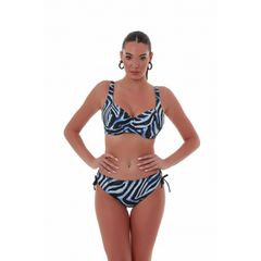 Bluepoint Γυναικείο Μαγιό Σλιπ Midi Με Κορδόνι Ρύθμισης Στο Πλάι Safari Chic