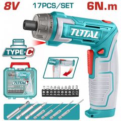 TSDLI08025 Κατσαβίδι Μπαταρίας 8V 1.5Ah Type-C - ΜΕ ΜΠΑΤΑΡΙΑ & ΦΟΡΤΙΣΤΗ - TOTAL (#TSDLI08025)