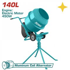 TCMF140451 Μπετονιέρα 140Lit 450W - ΜΠΕΤΟΝΙΕΡΕΣ - TOTAL (#TCMF140451)