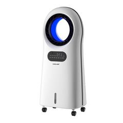 Air cooler λευκό χωρίς φτερωτές 3 ταχυτήτων με RGB φωτισμό τηλεχειριστήριο και ιονιστή 3,5L 110W