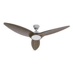 Aνεμιστήρας οροφής Φ132 DC μοτέρ 35W σε καφέ ξύλο χρώμα με Wi-Fi & LED RGB φωτισμό
