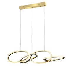 Φωτιστικό κρεμαστό Ring LED 60W με επιλογής απόχρωση φωτός CCT 4800lm χρυσό ατσάλι - ακρυλικό λευκό