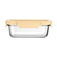 ESTIA ΦΑΓΗΤΟΔΟΧΕΙΟ CLICK ΓΥΑΛΙΝΟ 1050ml 21.6x16.5x7.4cm ΜΕ ΚΑΠΑΚΙ ΠΛΑΣΤΙΚΟ IVORY