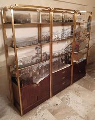 Ιταλικής κατασκευής - Σύνθετο τριπλό Vintage '80 εποχής με μπρούτζο και κρύσταλλο * ΛΟΓΩ ΕΛΛΕΙΨΗΣ ΧΩΡΟΥ ΠΡΕΠΕΙ ΝΑ ΦΥΓΟΥΝ *