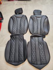 BMW E46 COUPE καλύμματα δερμάτινη καπιτονέ δύο εμπρός