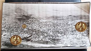 🗺️ Αεροφωτογραφία Κοζάνης (δεκ. 1950) 46.5 x 24.5 εκ. / Kozani Δυτική Μακεδονία aerial view Μακεδονία