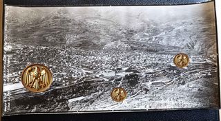 Αεροφωτογραφία της πόλης Νάουσας (δεκ. 1950) 46.5 x 24 εκ. / Naousa Νάουσα Μακεδονία aerial view