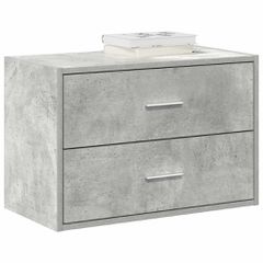 Ντουλάπι με 2 συρτάρια Γκρι Σκυροδέματος 60x31x40εκ. Επεξ. Ξύλο 858827