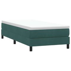 Box Spring Κρεβάτι χωρίς στρώμα Σκούρο πράσινο Βελούδινο 3315810