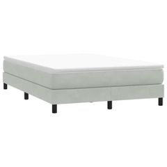 Box Spring Κρεβάτι χωρίς στρώμα Ανοιχτό γκρι Βελούδινο 3315825