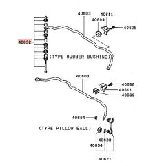 ΖΑΜΦΟΡ MITSUBISHI GALANT / ECLIPSE (MB241908) LINK KIT,FR SUSP STABILIZER-thumb-1