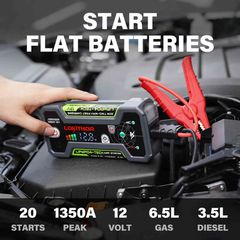 Εκκινητής Μπαταριών Αυτοκινήτου, Powerbank, Φακός Led 3 Σε1 Lokithor J1350 Pro LifePO4 12 Volt 1350A eautoshop gr