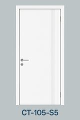 Εσωτερική Πόρτα CT-105-S5 Embossed Oak White