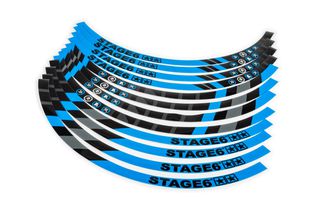 Σετ Αυτοκολλητα Τροχων 12" Μπλε/Μαυρο | Stage6