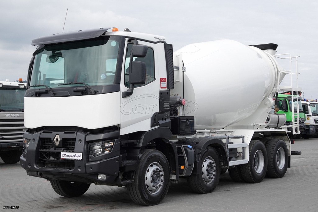 Μπετονιέρα Renault 2016 C 380 / 8X4 / ΜΙΚΤΗ ΜΠΕΡΟΜΙΚΤΗΣ / ΜΕΤΑΛΛΑΠΤΗΣ ΣΚΥΡΟΔΕΜΑΤΟΣ / LIEBHERR 9 M3 / EURO 6 / 2016