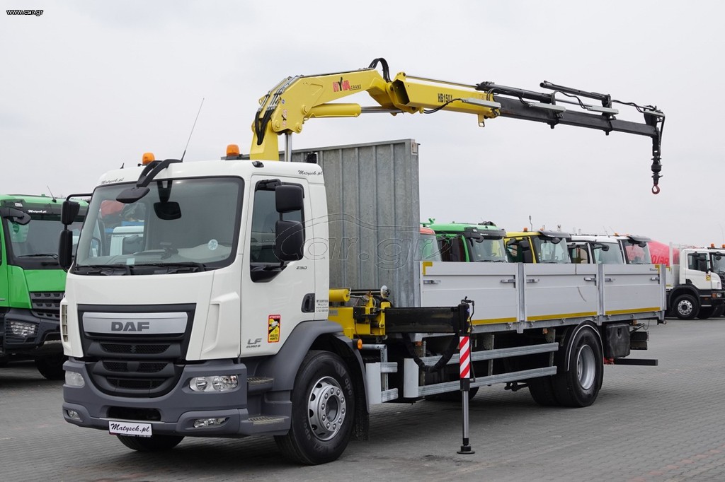 Γερανοί - Φορτηγά Με Γερανό DAF 2014 LF 250 / 4X2 / ΠΑΡΑΔΟΣΗ - 7,30 + HDS HYVA HB 150XE3 / RADIO CONTROL / ROTATOR / MAX ΑΝΥΨΩΤ