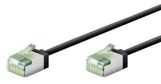 GOOBAY καλώδιο δικτύου 74353, CAT 8.1 U/FTP, slim, copper, 40Gbps, 1m, μαύρο