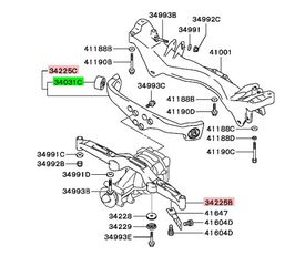 ΒΑΣΗ - ΓΕΦΥΡΑ ΠΙΣΩ ΔΙΑΦΟΡΙΚΟΥ ΜΕ ABS MITSUBISHI LANCER EVO 7-8-9 (MR554588)