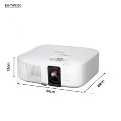 Epson EH-TW6250 Projector 4k Ultra HD με Wi-Fi και Ενσωματωμένα Ηχεία Λευκός