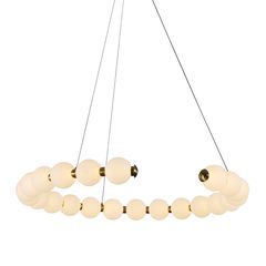 Κρεμαστό φωτιστικό LED με διάμετρο Φ80cm 30W θερμό χρώμα φωτός 3000K 2200lm IP20 χρώμα χρυσό αλουμίνιο & λευκό ακρυλικό