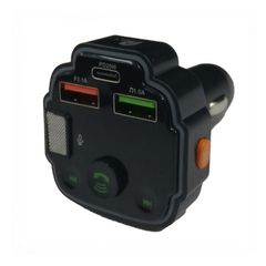 Fm Transmitter Με Bluetooth, Φορτιστής 2 USB, Οθόνη LCD PL-651 Μαύρο 1 Τεμάχιο