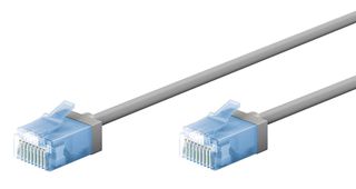 GOOBAY καλώδιο δικτύου 74227, CAT 6A U/UTP, ultra slim, copper, 500MHz, 10m, γκρι